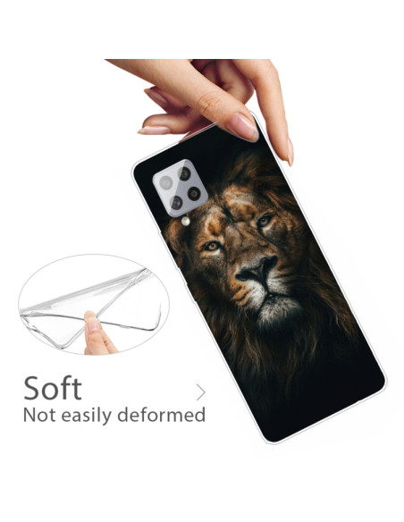 Cover Galaxy A42 5G Antiurto Leone Giallo | Melacompro