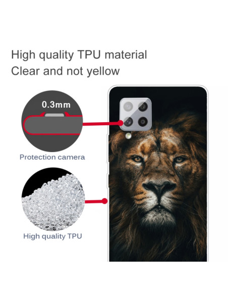 Cover Galaxy A42 5G Antiurto Leone Giallo | Melacompro