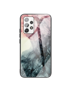 Cover Galaxy A32 4G Glass Marmo Astratto Nero