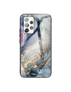 Cover Galaxy A32 4G Glass Marmo Astratto Oro