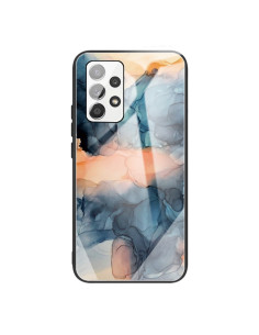 Cover Galaxy A32 4G Glass Marmo Astratto Blu