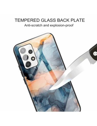 Cover Galaxy A32 4G Glass Marmo Blu | Melacompro