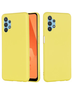 Cover Galaxy A32 5G Silicone Liquido Antiurto Nero Giallo