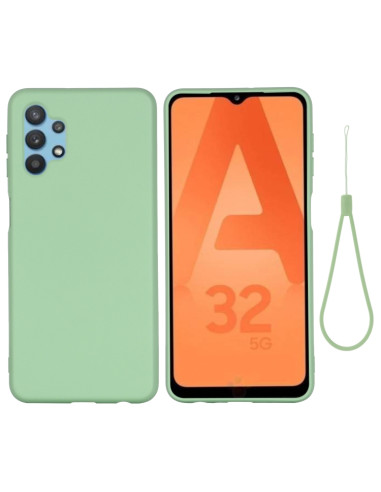 Cover Galaxy A32 5G Silicone Nero Verde | Melacompro