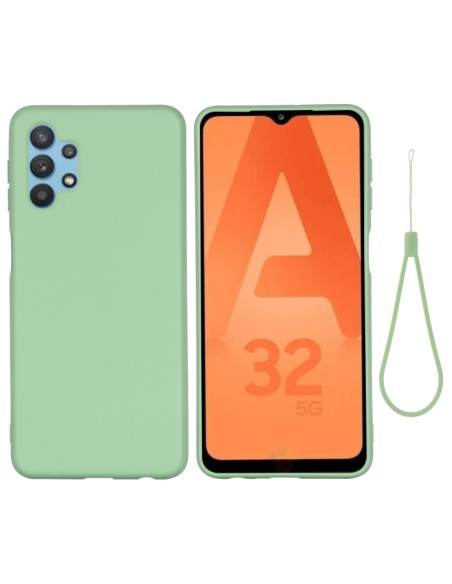 Cover Galaxy A32 5G Silicone Nero Verde | Melacompro