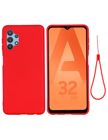 Cover Galaxy A32 5G Silicone Nero Rosso | Melacompro