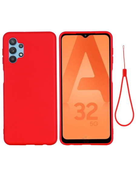 Cover Galaxy A32 5G Silicone Nero Rosso | Melacompro