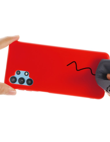 Cover Galaxy A32 5G Silicone Nero Rosso | Melacompro