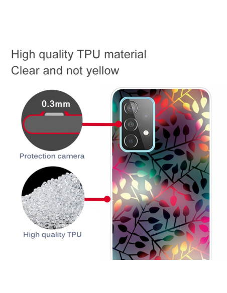 Cover Galaxy A32 5G TPU Rami Fluorescenti | Melacompro