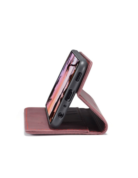 Cover Galaxy A72 5G Flip Pelle Portafoglio Wine Rosso | Melacompro