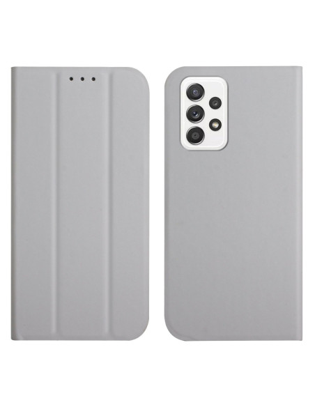 Cover Galaxy A72 5G Pelle Grigia Flip Grigio | Melacompro