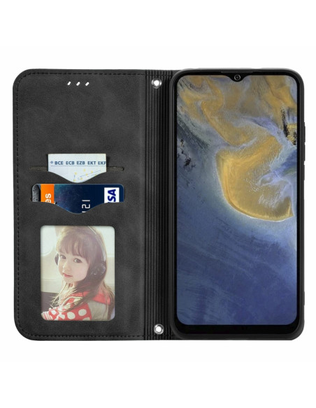 Cover ZTE A51 Pelle Nero a Libro | Melacompro
