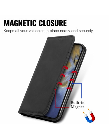 Cover ZTE A51 Pelle Nero a Libro | Melacompro