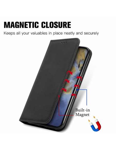 Cover ZTE A51 Pelle Nero a Libro | Melacompro