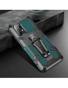 Cover Galaxy A52 5G PC + TPU Antiurto Nero Army Verde