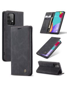 Cover Galaxy A52 5G Pelle Portafoglio Nero | Melacompro