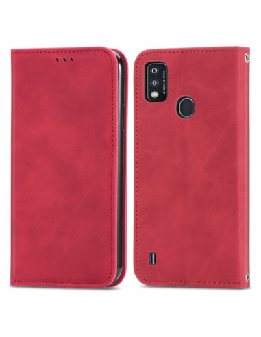 Cover ZTE A51 Pelle Rossa Flip Rosso | Melacompro