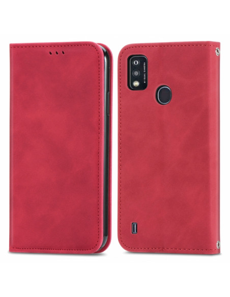 Cover ZTE A51 Pelle Rossa Flip Rosso | Melacompro