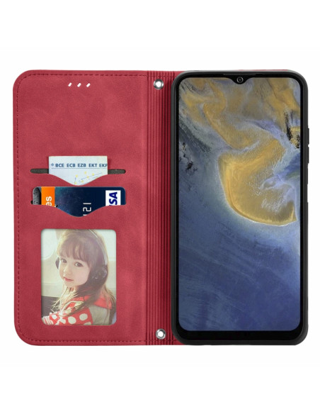 Cover ZTE A51 Pelle Rossa Flip Rosso | Melacompro