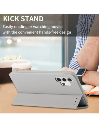 Cover Galaxy A32 4G Pelle PU Verde Menta Grigio | Melacompro