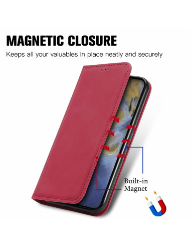 Cover ZTE A51 Pelle Rossa Flip Rosso | Melacompro