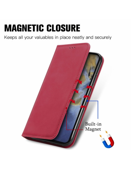 Cover ZTE A51 Pelle Rossa Flip Rosso | Melacompro