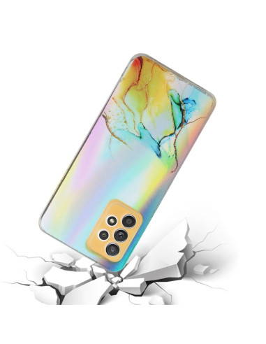 Cover Galaxy A72 TPU Antiurto Verde Giallo | Melacompro
