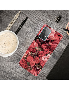 Cover Galaxy A72 TPU Trasparente Rose Rosse