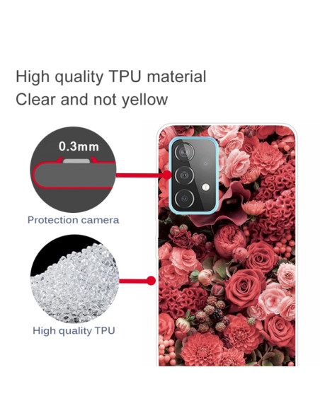 Cover Galaxy A72 TPU Trasparente Rose | Melacompro