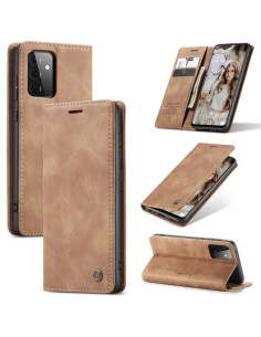 Cover Galaxy A72 Pelle PU Portafoglio Marrone | Melacompro
