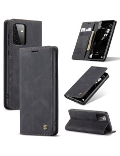 Cover Galaxy A72 Pelle PU Portafoglio Nero | Melacompro