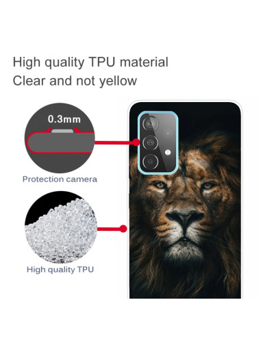 Cover Galaxy A72 TPU Antiurto Leone Giallo | Melacompro