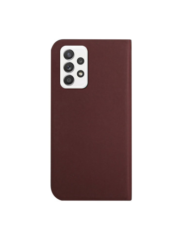 Cover Galaxy A72 5G Pelle Grigia Flip Marrone | Melacompro