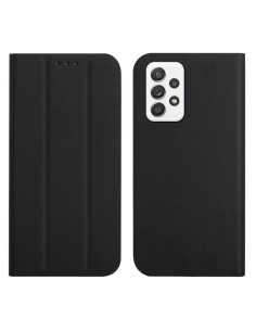 Cover Galaxy A72 5G PU Leather Flip Grigia Nero