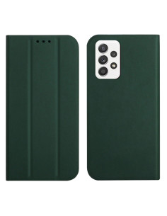 Cover Galaxy A72 5G PU Leather Flip Grigia Deep Verde