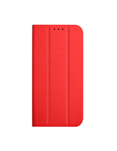 Cover Galaxy A72 5G Pelle Grigia Flip Rosso | Melacompro