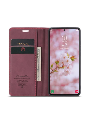 Cover Galaxy S22+ Pelle Flip Rosso Vino Wine Rosso | Melacompro