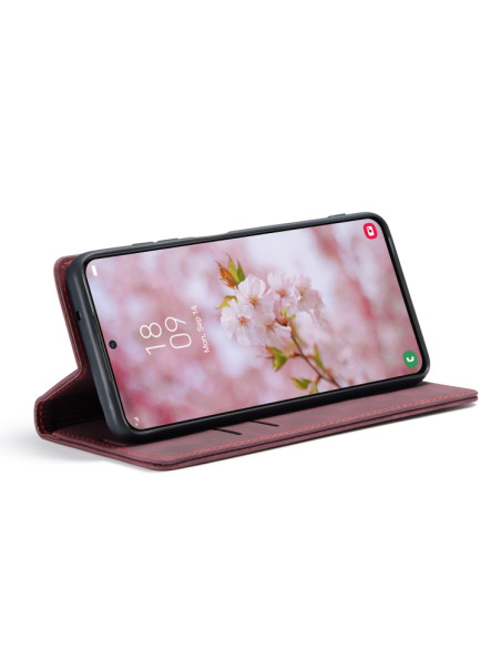 Cover Galaxy S22+ Pelle Flip Rosso Vino Wine Rosso | Melacompro