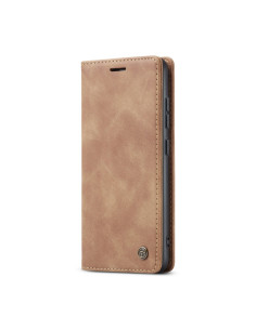 Cover Galaxy S22+ Pelle PU Blu Flip Multifunzione Marrone