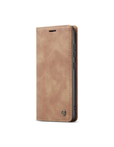 Cover Galaxy S22+ Pelle PU Blu Marrone | Melacompro