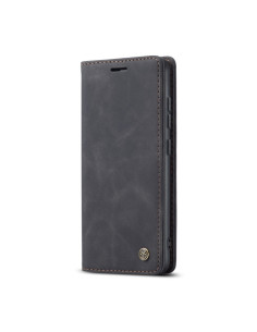 Cover Galaxy S22+ Pelle Flip Rosso Vino Nero