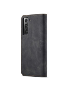 Cover Galaxy S22+ Pelle Flip Rosso Vino Nero | Melacompro 2