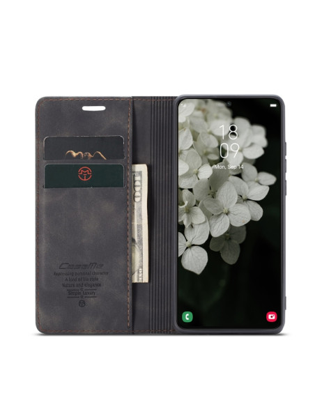 Cover Galaxy S22+ Pelle Flip Rosso Vino Nero | Melacompro