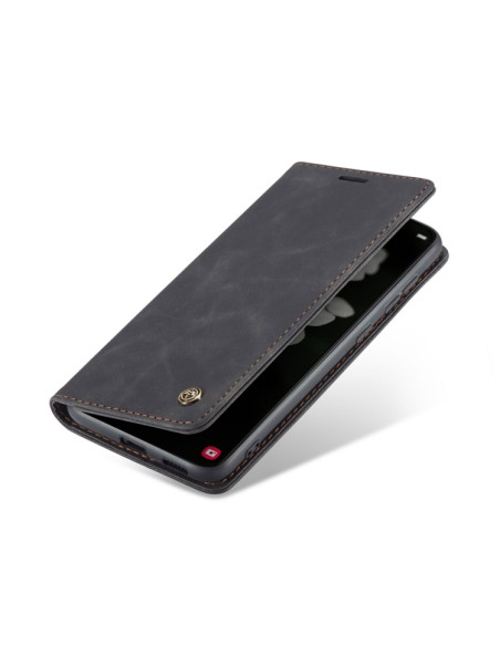 Cover Galaxy S22+ Pelle Flip Rosso Vino Nero | Melacompro