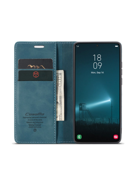 Cover Galaxy S22+ Pelle PU Blu | Melacompro