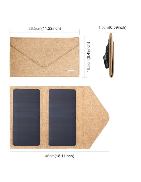 Caricatore Solare 14W Pieghevole Giallo | Melacompro