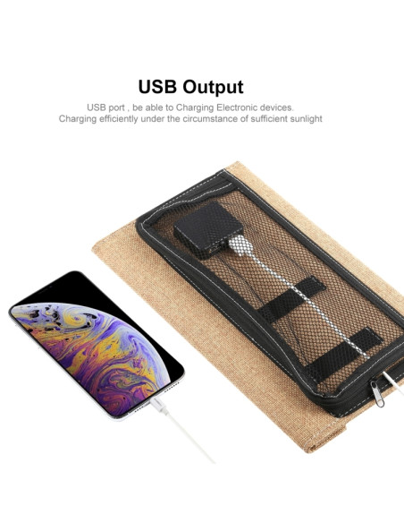 Caricatore Solare 14W Pieghevole Giallo | Melacompro