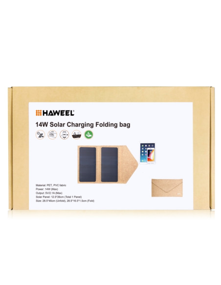 Caricatore Solare 14W Pieghevole Giallo | Melacompro