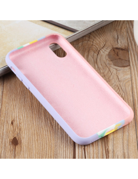 Cover iPhone XR Silicone Rosa Arcobaleno Rainbow Rosa | Melacompro