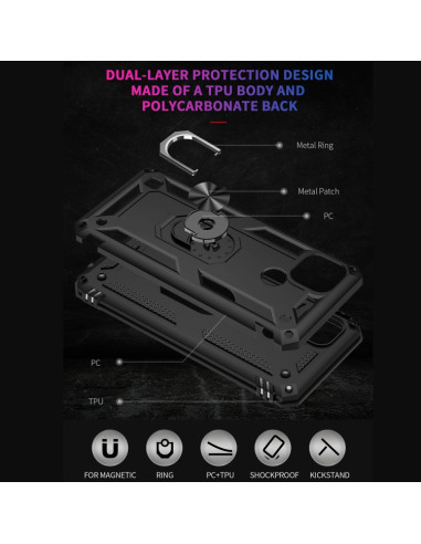 Cover Realme C21 TPU PC Nero Antiurto | Melacompro